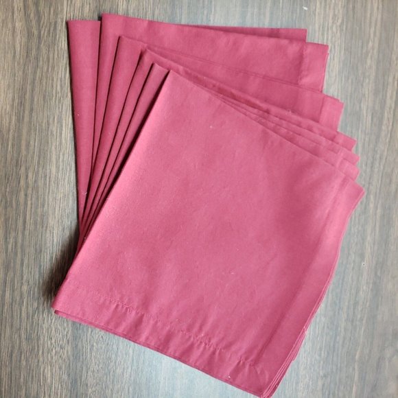 C&F Home Enterprises 18" x 18"  Burgundy Napkins, Set of 6 (84261-980S) - Picture 2 of 2